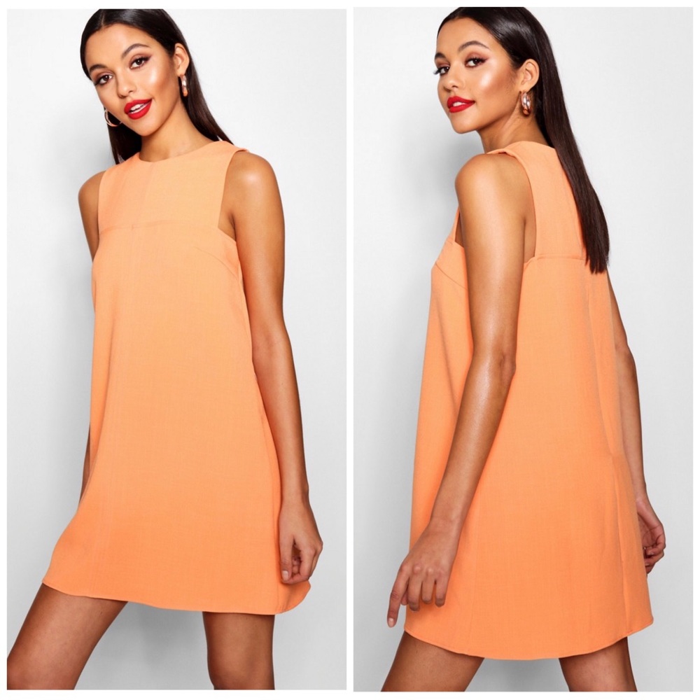 NWT Coral Orange Sleeveless Shift Dress - Size 6